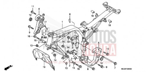 FRAME BODY CB900F5 de 2005